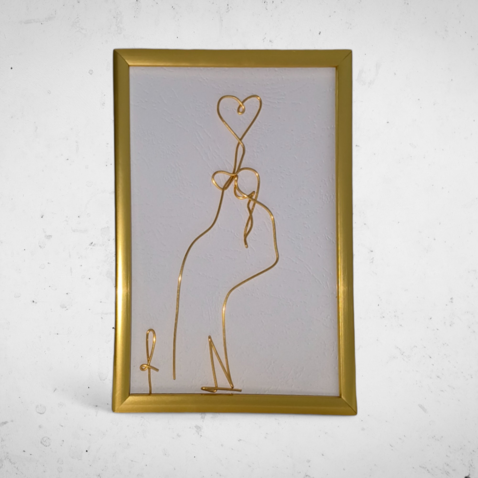 Tablou din sarma Korean heart sign