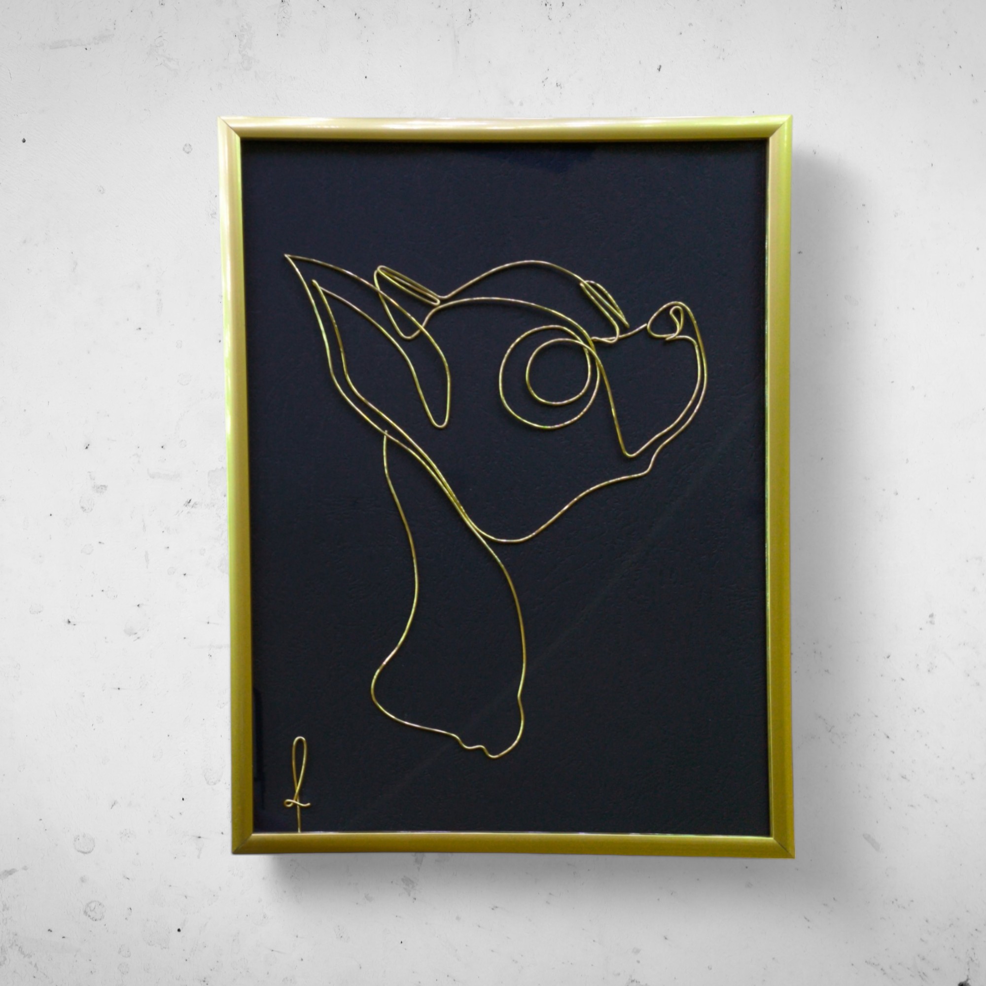 Tablou din sarma Caine chihuahua