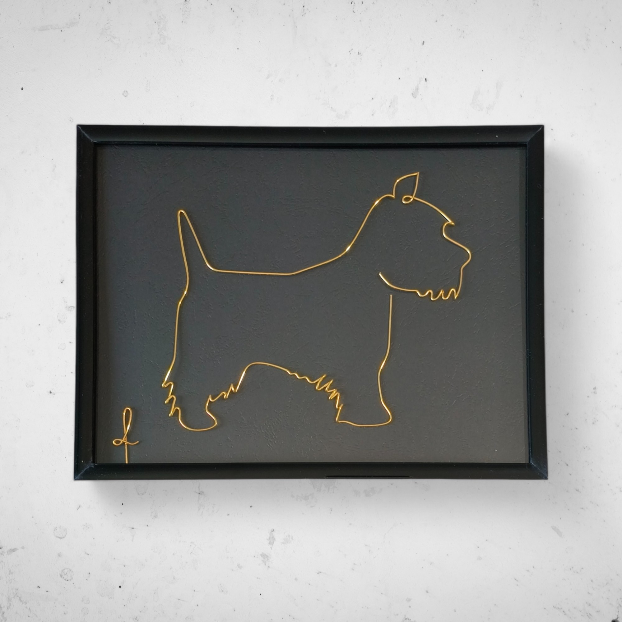 Tablou din sarma Caine Westie terrier