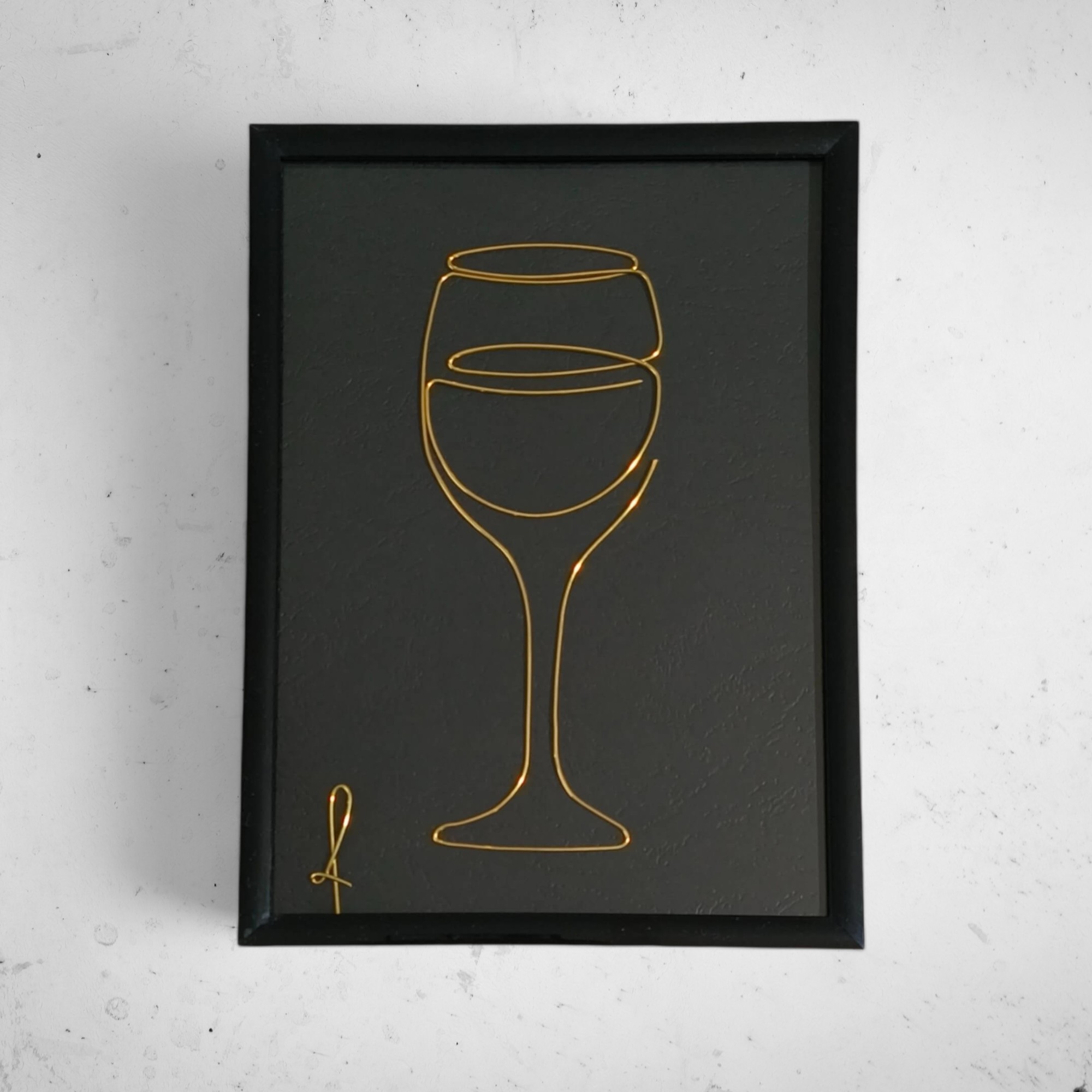 Tablou din sarma Pahar wine