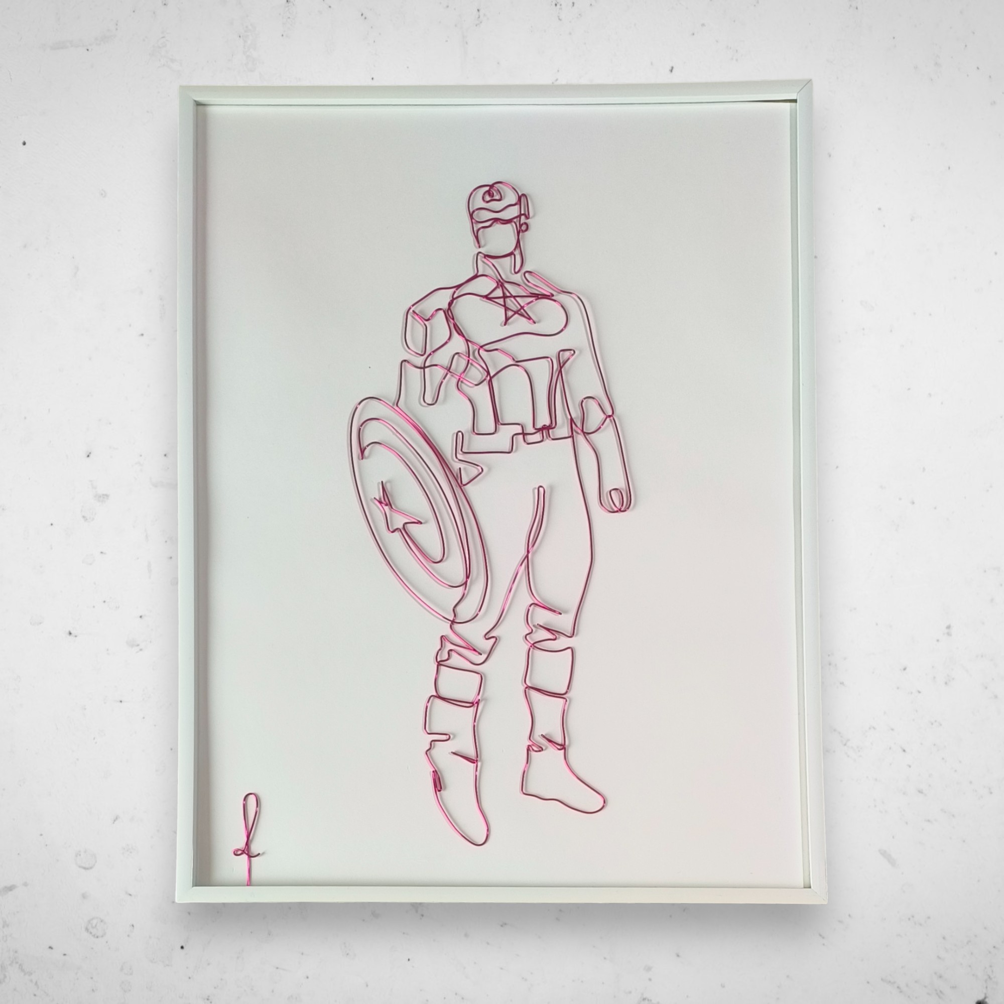 Tablou din sarma Captain america