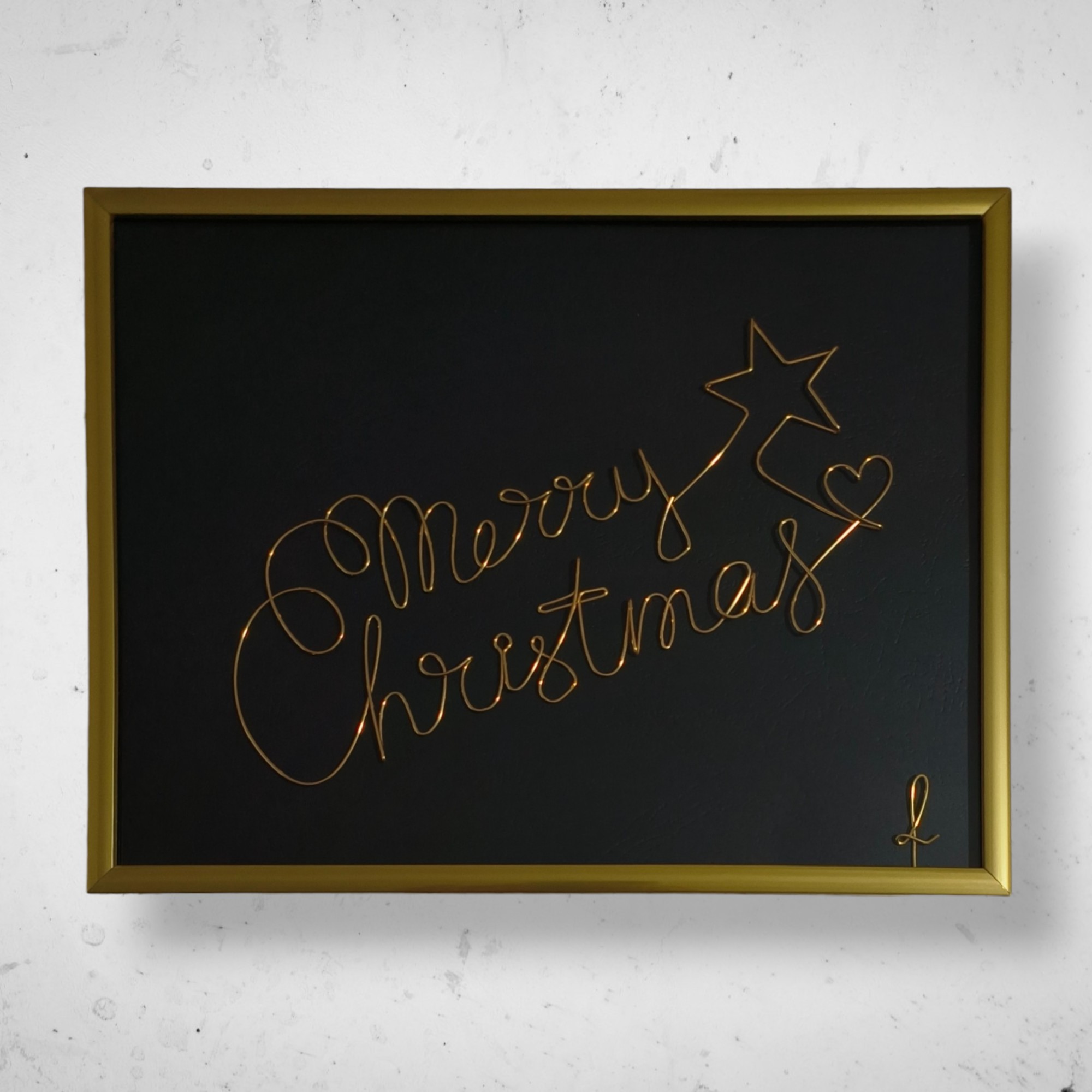 Tablou din sarma Merry Christmas