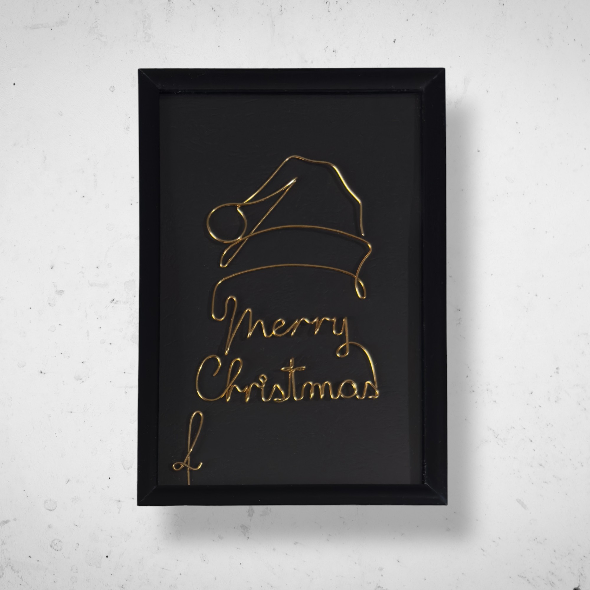 Tablou din sarma Scris Merry Christmas 3